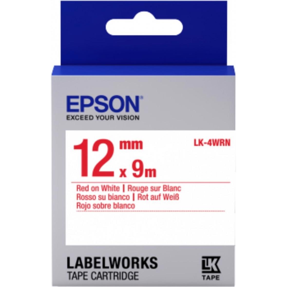 Epson, Beschriftungsband, Etikettenkassette Lk-4wrn (1.20 cm, Rot)