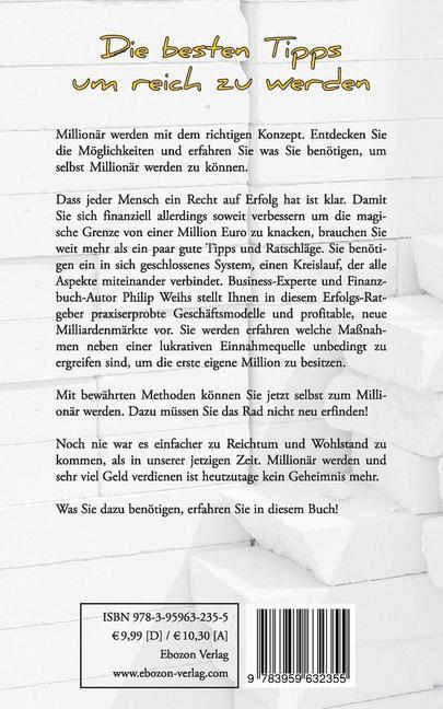 Produktbild Selfmade Millionär (Deutsch, Philip Weihs, 2016)