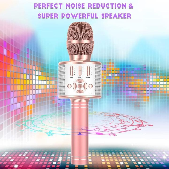 Produktbild Ankuka LED-Karaoke-Mikrofon mit Stimmenverzerrer