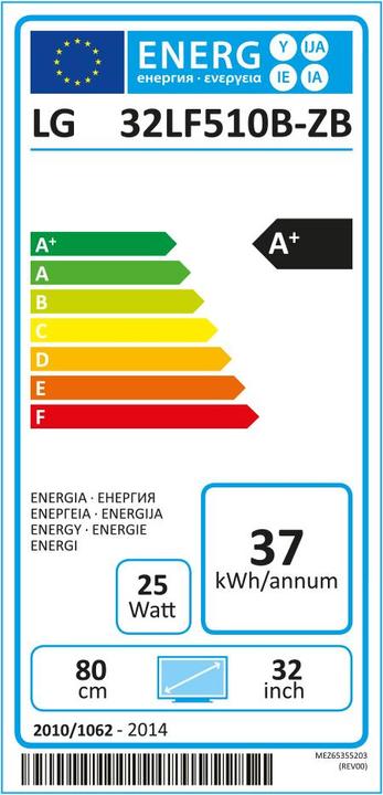 Energie-Label LG 32lf510b (WXGA)