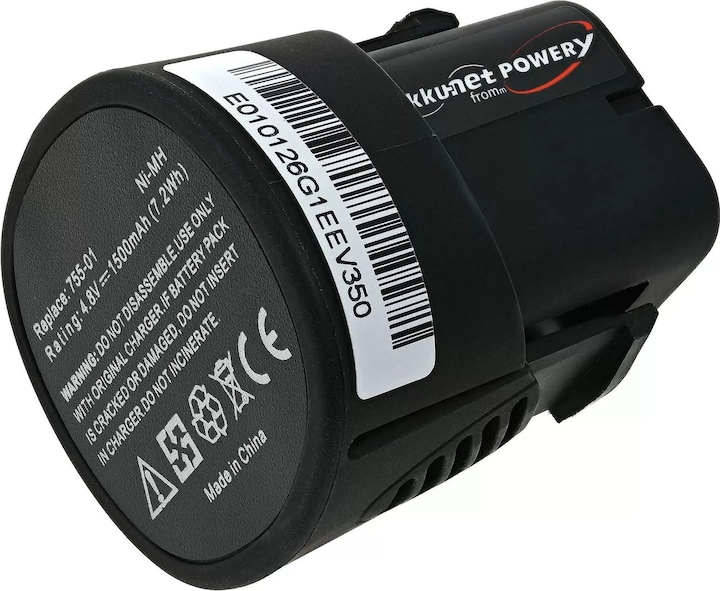 Produktbild AccuCell Akku passend für Werkzeug Dremel 750-02 / Typ 755-01 4,8 Volt 1500mAh (4.8 V)