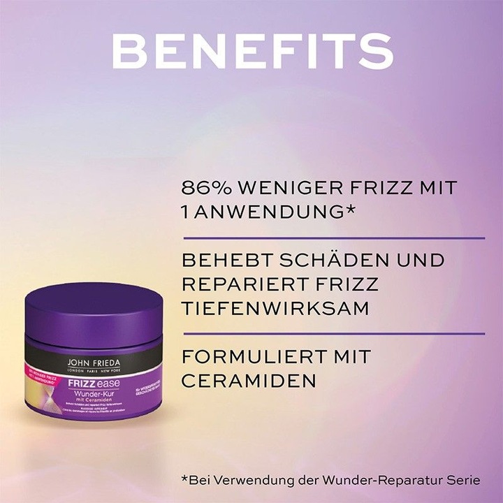 Produktbild John Frieda Frizz Ease Wunderkur Tiefenwirksame Haarkur (Sachet) 25 ml (25 ml)