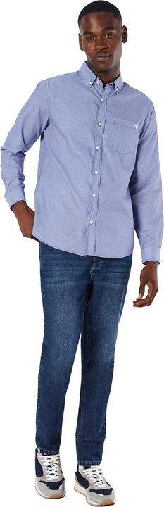 Actual product image Universal Textiles Mens Mini Grid Check Long-Sleeved Shirt (XXL)