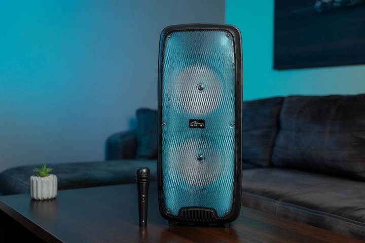 Produktbild Media-Tech FLAMEZILLA – Bluetooth 5.0 Lautsprecher mit KARAOKE, UKW-Radio & MP3-Player, FLAME-Beleuchtung, inkl (4 h)