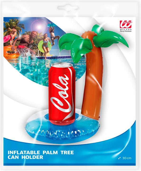 Actual product image Magni Widmann 00020 - Palm tree can holder, 1 piece, size 30 x 20 cm, inflatable, for cans and bottles (1 pcs.)