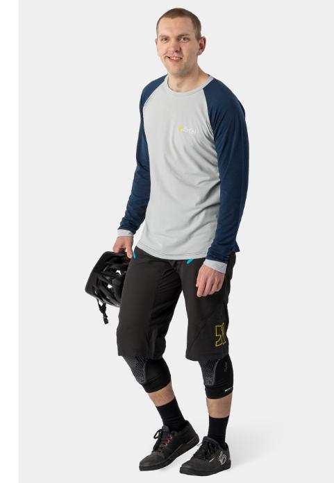 Immagine prodotto dirtlej Maglia a maniche lunghe Mountee drirelease® Merino, grigio/blu, XL (XL)