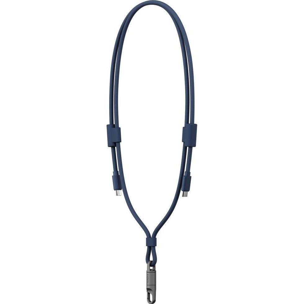 Energea Lasso Lanyard Cable USB-C Phone Lanyard - USB-C 1.5m 240W Blue (1.50 m, 240 W), Cavo USB
