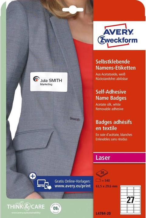 Actual product image Avery Name labels