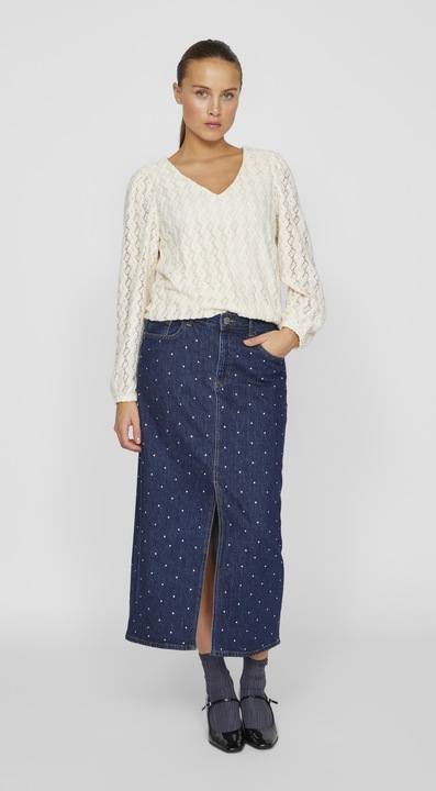 Actual product image Vila V-neck top with long sleeves (S)