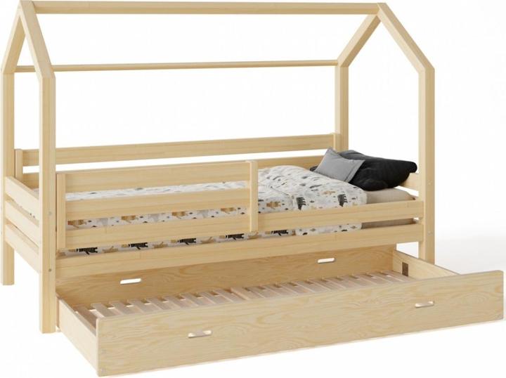 Produktbild Restwood Hausbett TRANO Mirii mit Bettschublade (90x200 cm) (90 x 200 cm)