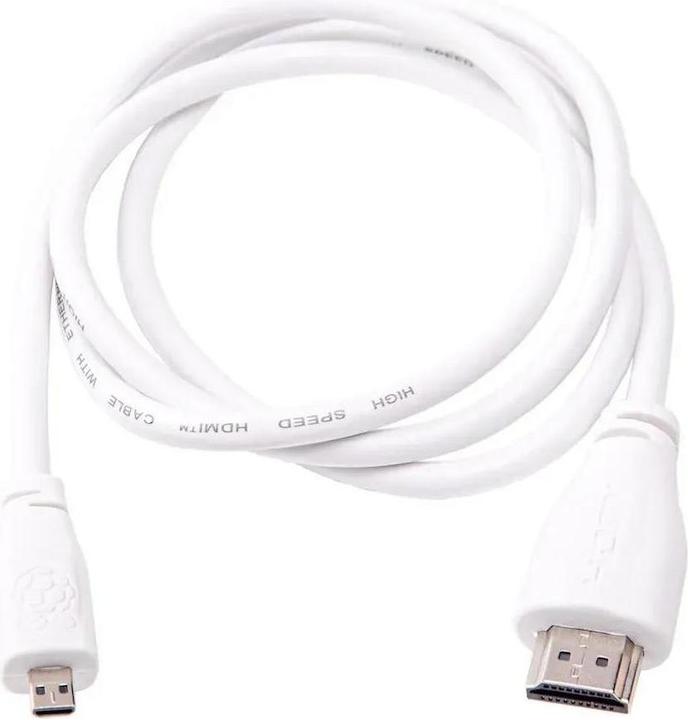 Produktbild Berrybase offizielles Raspberry Pi 4 Micro HDMI Kabel, weiss (1 m)