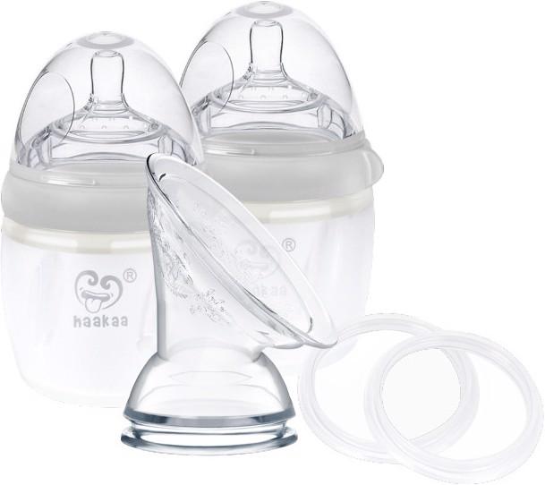 Image du produit Haakaa Génération 3 tire-lait + biberon Set 160ml - Gris
