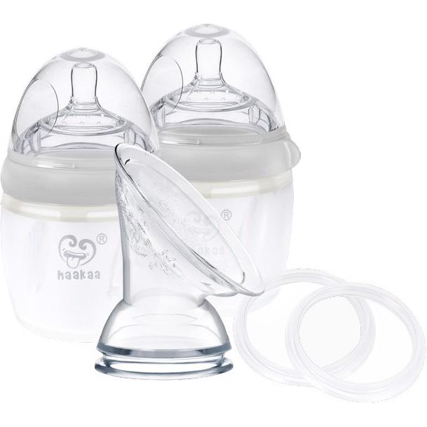 Thumbnail - Haakaa, Milchpumpe, Generation 3 Milchpumpe + Flasche Set 160ml - Grau