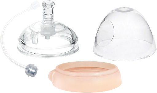 Actual product image Haakaa Generation 3 Bottle Top with Automatic Straw Set - Peach