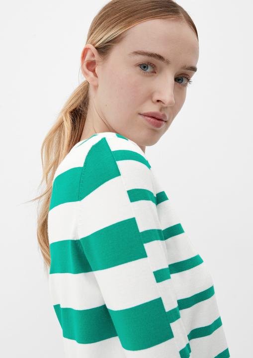 Produktbild s.Oliver Strickpullover Strickpullover mit Ringelmuster (44)