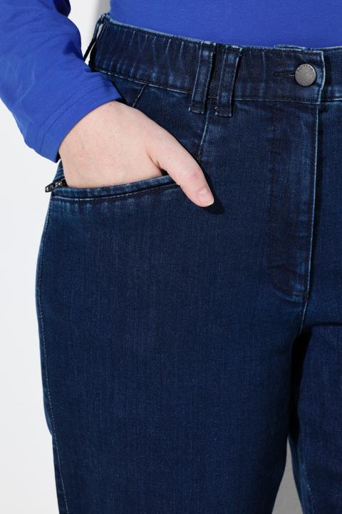 Immagine prodotto Ulla Popken Jeans modello Mony con taglio della gamba conico e tasche con zip (48)