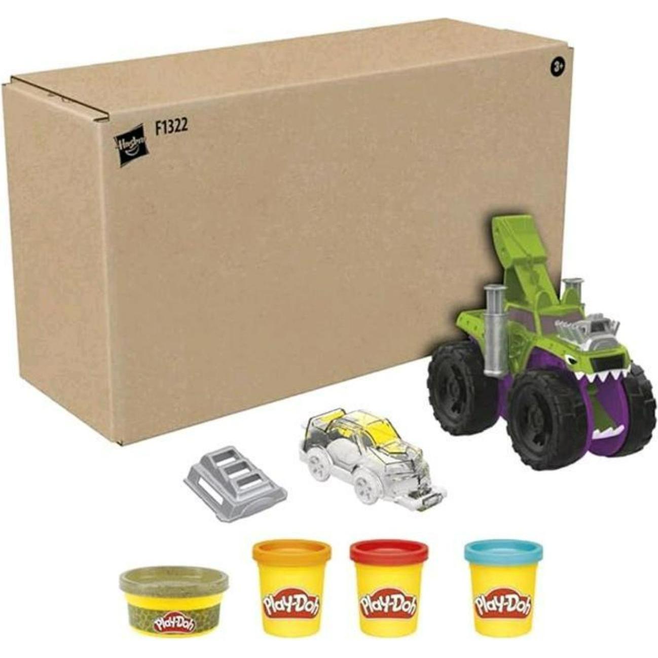 Play-Doh Wheels Mampfender Monster Truck mit Autozubehör und 4 Farben