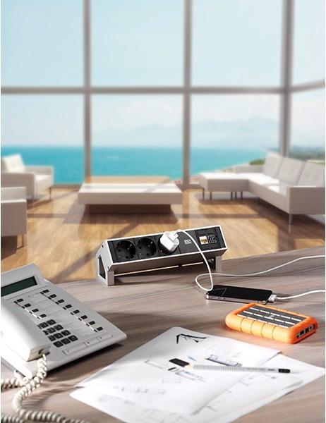 Actual product image Bachmann Desk 2 (5 x, RJ45, USB-A, 0.20 m)