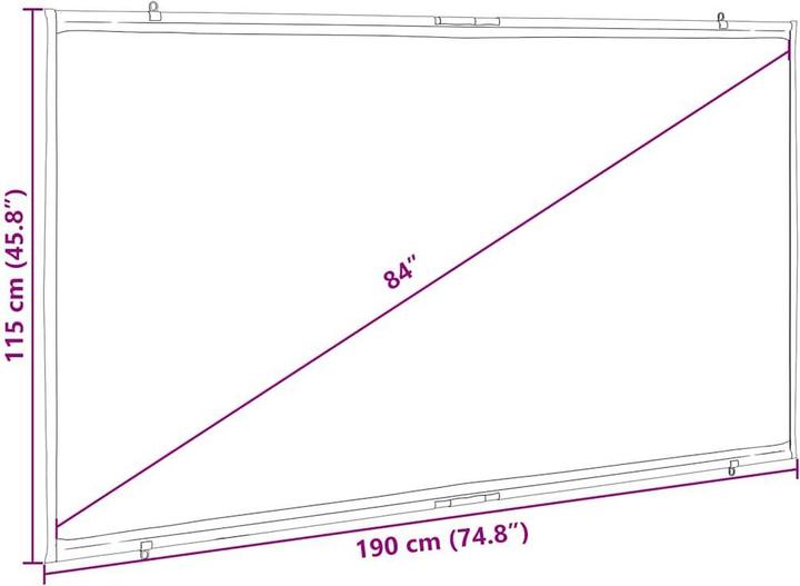 Image du produit vidaXL Projektionsleinwand (84", 16:9)