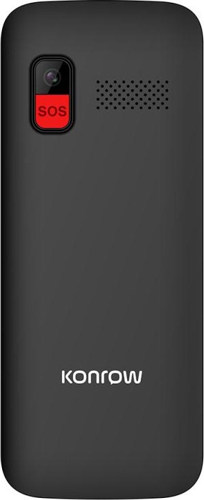 Actual product image Konrow Senior 280 (2.8" Screen - Dual Sim - With Charging Station) Black (2.80", 2G)