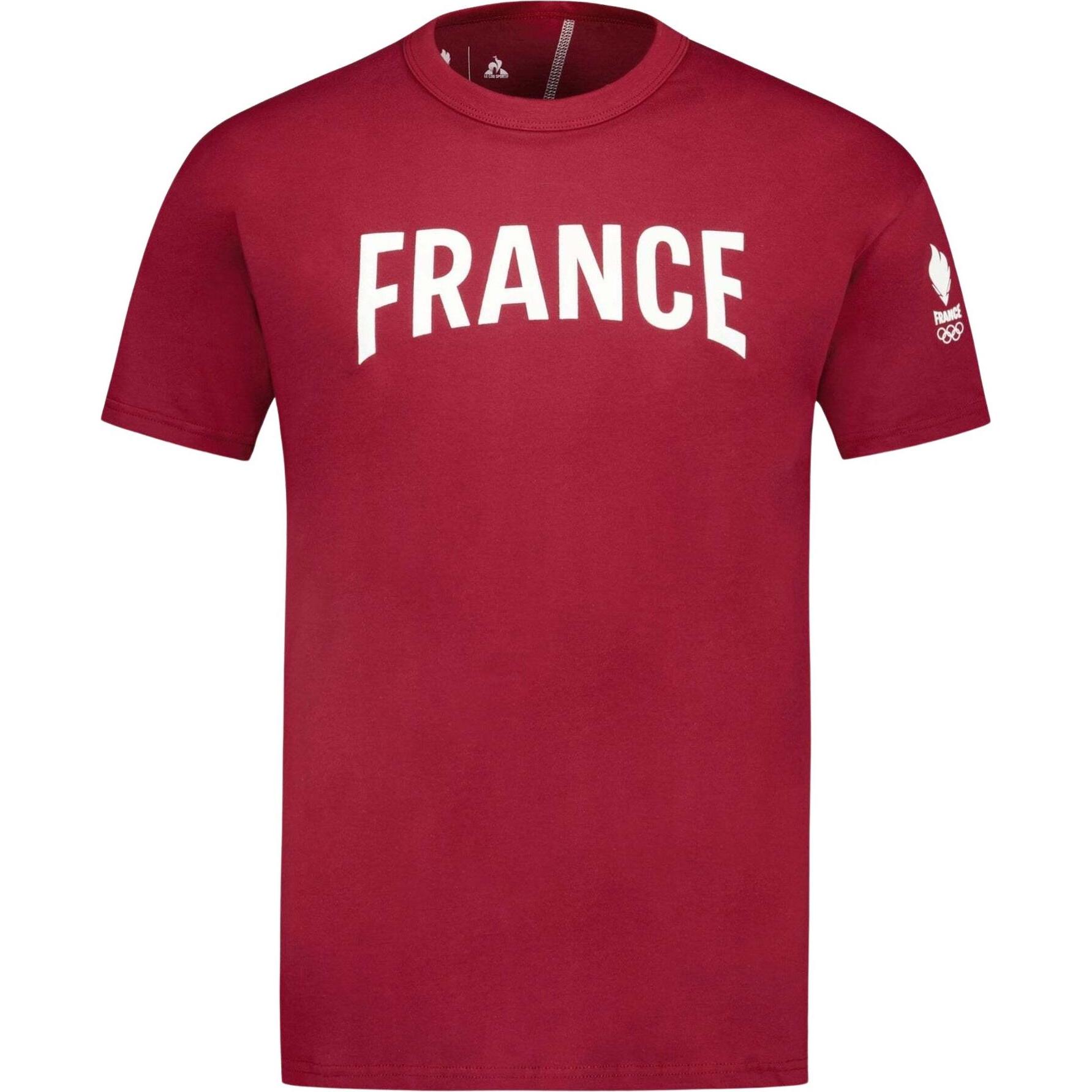 Le Coq Sportif, Herren, Shirt, t-shirt paris 2024 n° 2, Rot, (XL)