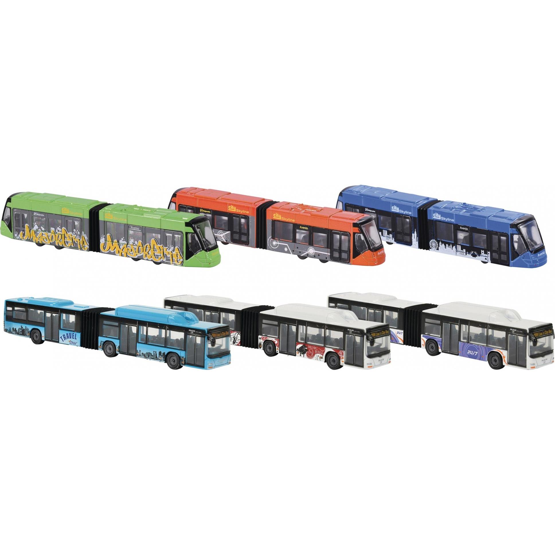 Thumbnail - Majorette Man City Bus und Siemens Avenio Tram