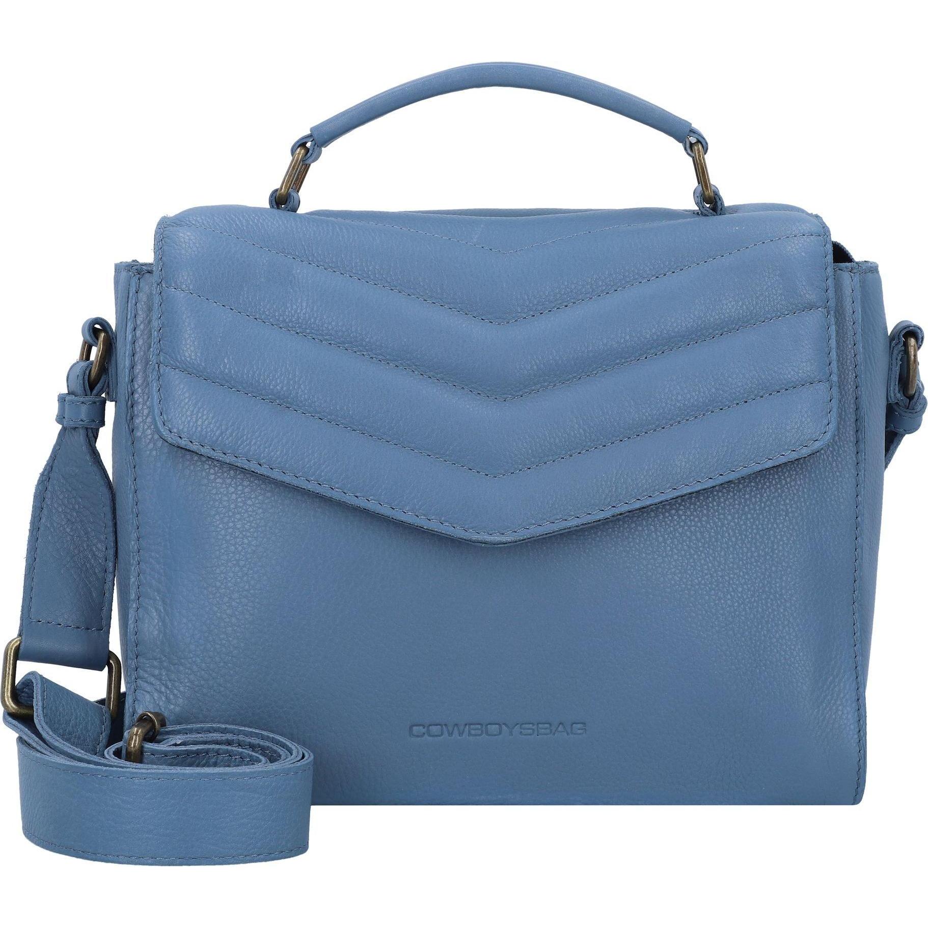 Cowboysbag, Handtasche, Quilty Pleasure Handtasche Leder 25 cm, Blau