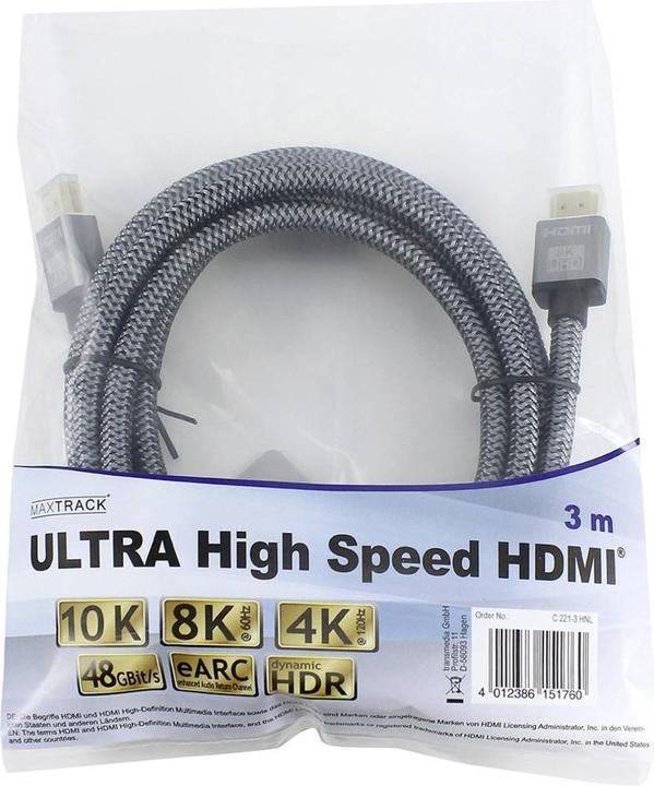 Produktbild Maxtrack HDMI (TypA) – HDMI (Typ A) (3 m, HDMI, 2.1)