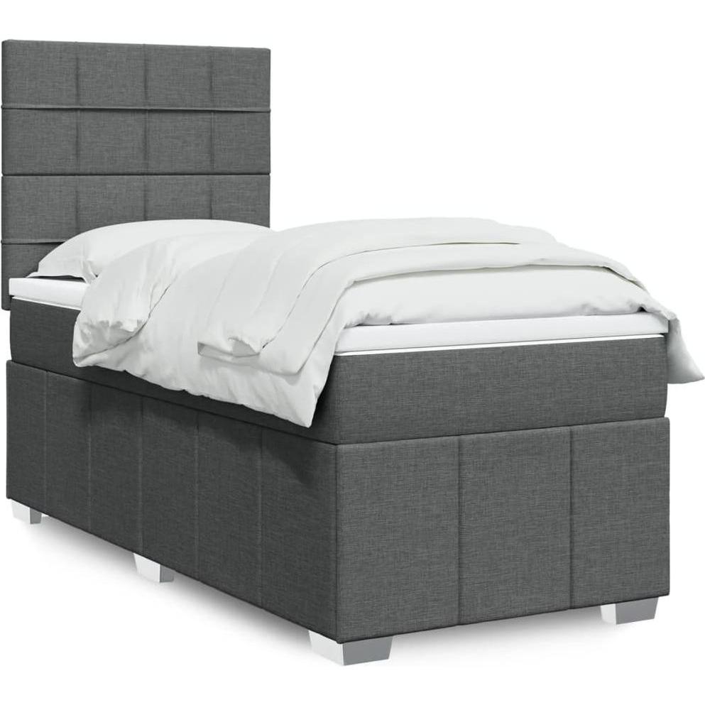 VidaXL, Bett, Bo x springbett mit Matratze 90 x 190 cm Stoff (90 x 190 cm)