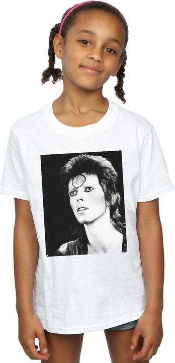 Actual product image David Bowie Girls Ziggy Looking Cotton T-Shirt (128)