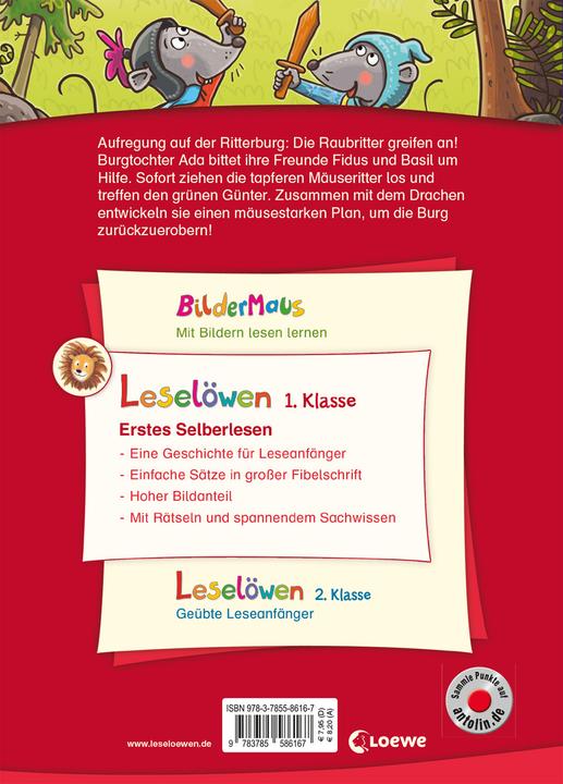 Produktbild Leselöwen 1. Klasse - Rettung für die Ritterburg (Deutsch, Heike Wiechmann, Loewe Erstlesebücher, 2018)
