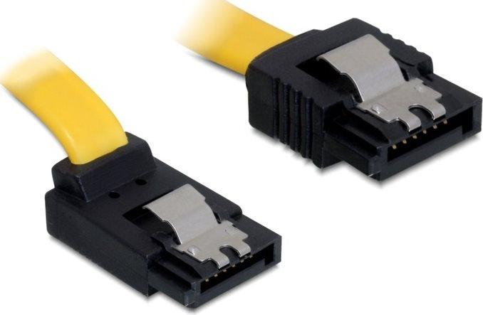 Produktbild Delock SATA-3 Kabel: 10cm, Metall Clip,gelb