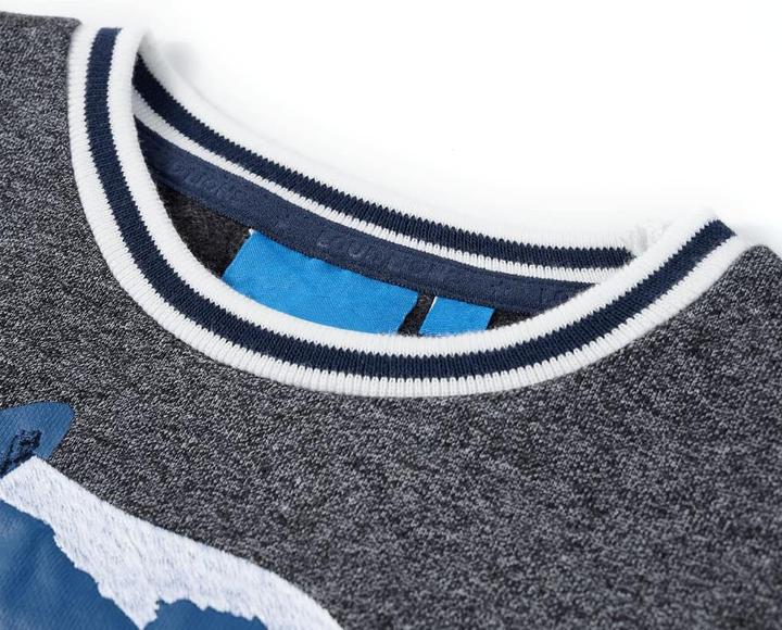 Image du produit VidaXL Sweat-shirt enfant bleu marine mélangé 140,Matière : 80 (140)