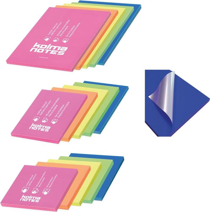 Actual product image Kolma Sticky notes Notes A6 static cling assorted (105 x 148 mm)