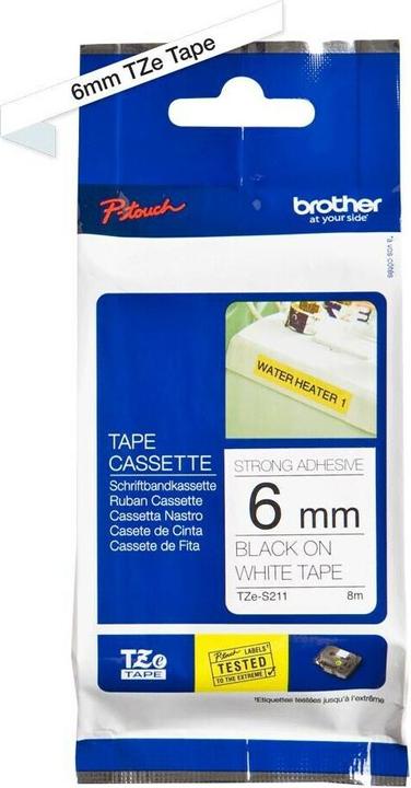 Produktbild Brother Tze-S211 (0.60 cm, Weiss, Schwarz)