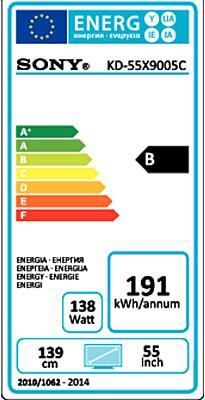 Energie-Label Sony Kd-55x9005c (55", LED, 4K)