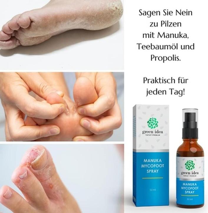 Green Idea Manuka Foot Spray Mycofoot Spray with Tea Tree and Propolis 50ml (Fussbad, 50 ml)