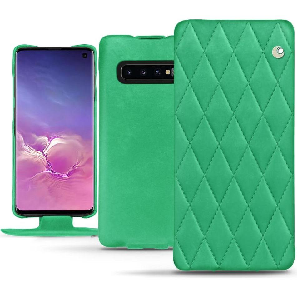 Noreve Lederschutzhülle vertikal (Samsung Galaxy S10), Smartphone Hülle, Violett