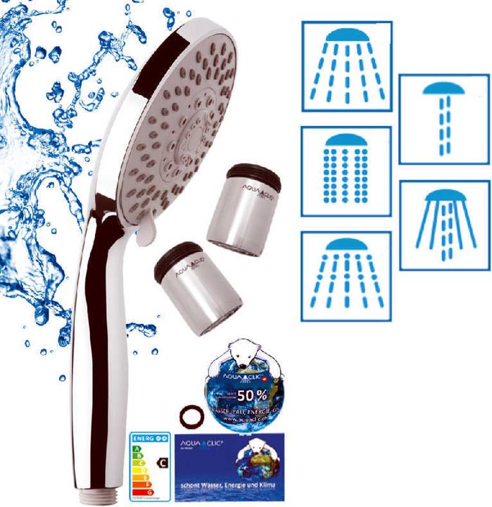 Immagine prodotto aquaclic Set risparmio idrico Variété-Pur (5 Tipi di raggi, 11 l/min)