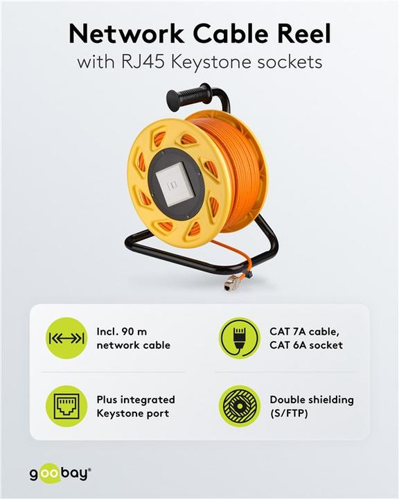 Produktbild Goobay Netzwerkkabel (S/FTP, CAT7a, 90 m)