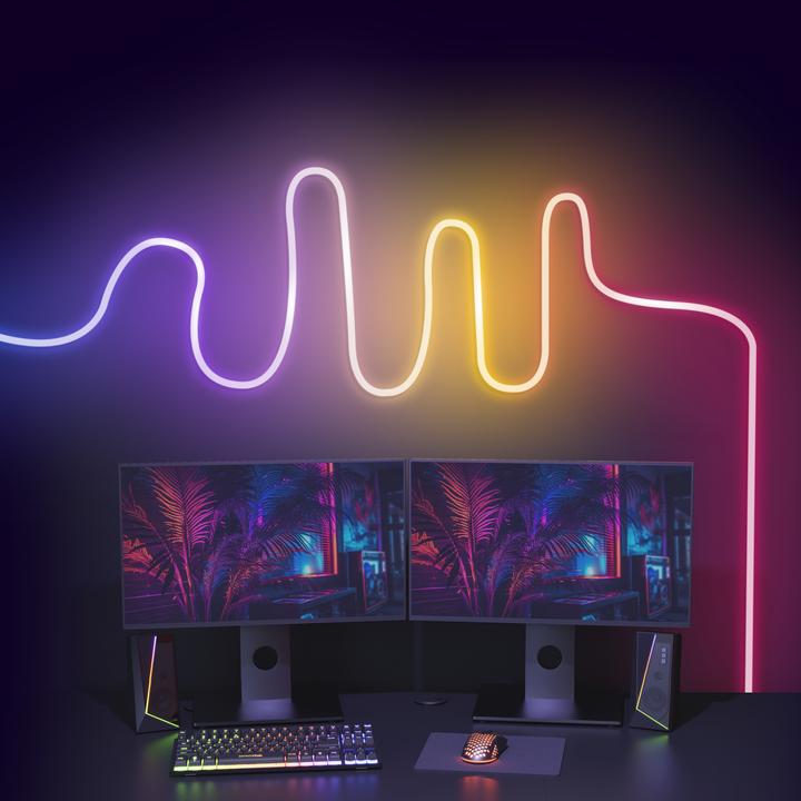 Produktbild Trust GXT904 VYBZ RGBIC 5M LED NEON L (Mehrfarbig, RGBIC, 500 cm, Indoor)