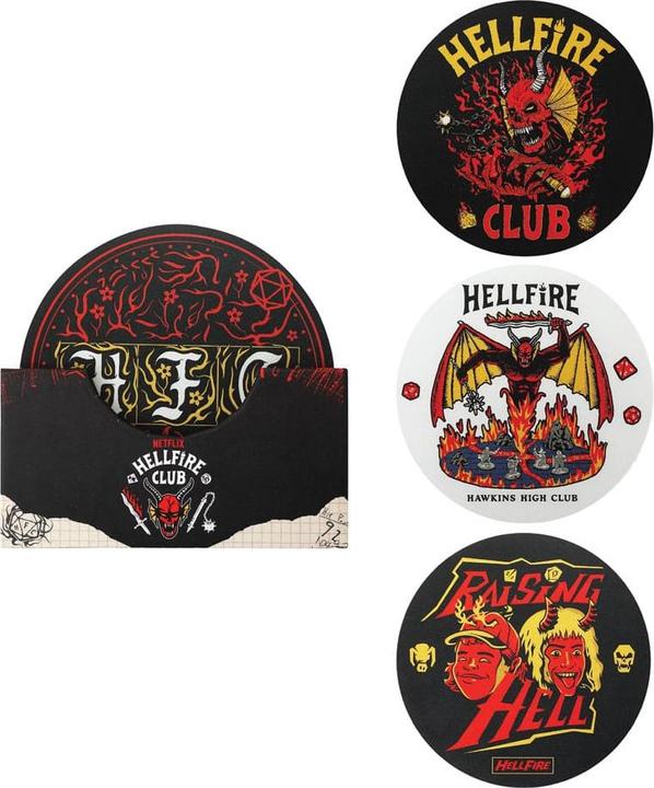 Productafbeelding Cinereplicas Stranger Things: Hellfire Club onderzetters (4 stuks (4 x)
