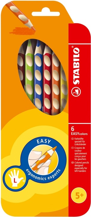 Produktbild STABILO EASYcolors ergonomischer Buntstift für Linkshänder (Mehrfarbig, 6 x)