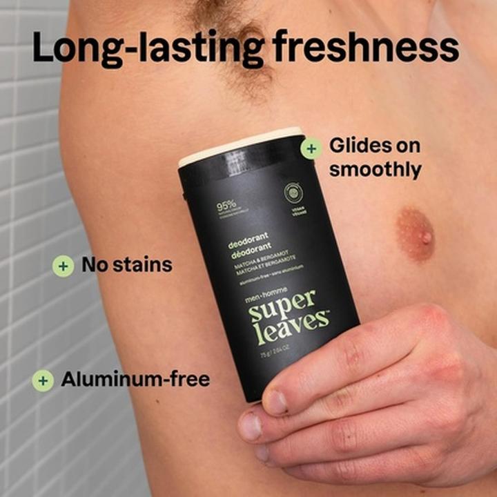 Immagine prodotto Attitude Natürliches Deodorant für Herren Super Leaves Matcha & Bergamot (Deodorant) 75 g (Stick, 75 g)