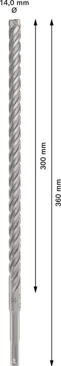 Actual product image DIY PRO SDS plus-5X hammer drill bit, 14 x 300 x 360 mm (14 millimetres)