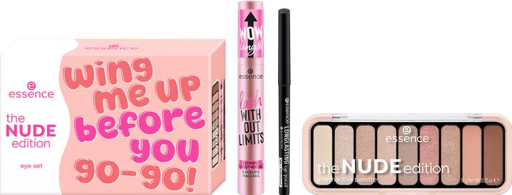 essence the NUDE edition eye set (10 Pretty In Nude, 01 black fever, 01 Ultra Black)