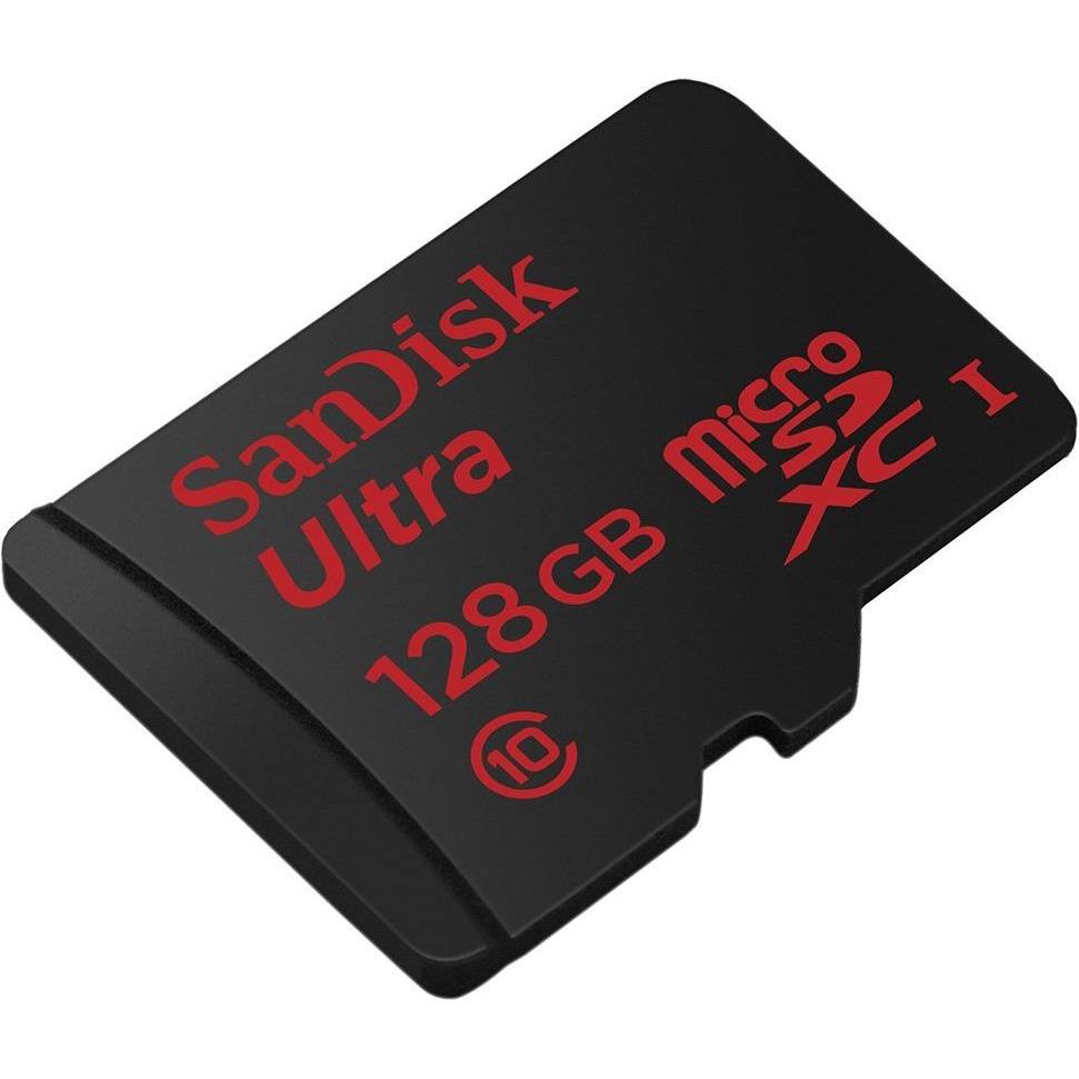 Thumbnail - SanDisk Ultra microSDXC U1 mit Adapter (128 GB, microSDXC, U1, UHS-I), Speicherkarte, Schwarz