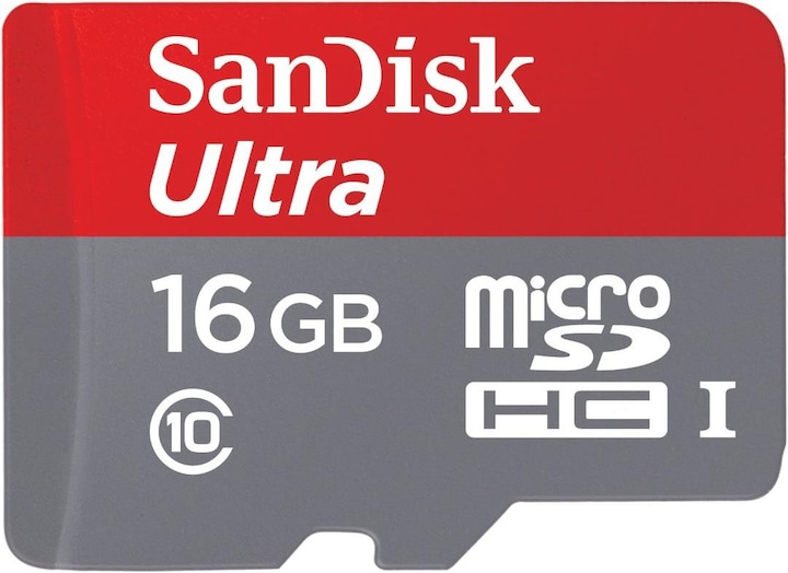 SanDisk Ultra microSDHC U1 mit Adapter (16 GB, microSDHC, U1, UHS-I)