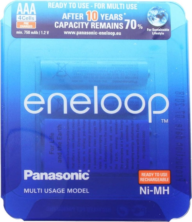 Produktbild Sanyo Eneloop AAA HR-4UTGA und BC-700 LCD-Schnell-Ladegerät (4 Stk., AAA, 700 mAh, Ladegerät inkl. Akku)