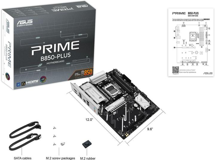Produktbild ASUS PRIME B850-PLUS-CSM (AM5, AMD B850, ATX)